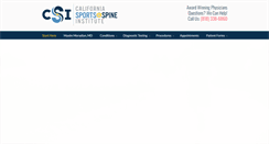 Desktop Screenshot of californiasportsandspine.com